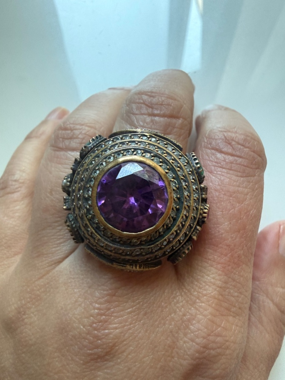 Amethyst turkish ring real